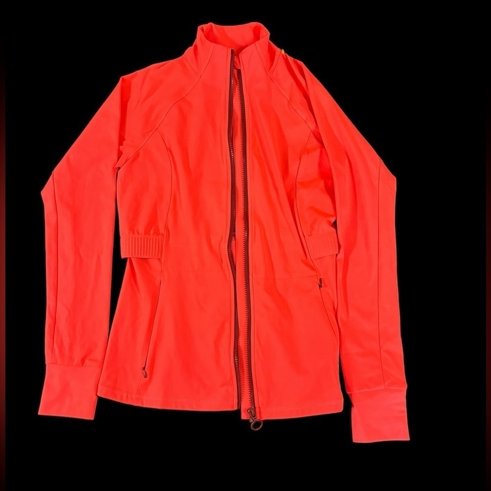 Fabletics - Bright Orange Zip Up Workout Jacket S… - image 1